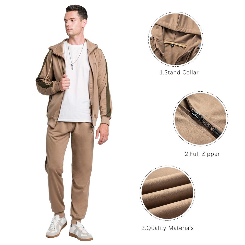 AOTORR Mens Sweatsuits 2 Piece Casual Tracksuits Camo Hoodie Jogging Sweatpants Suit