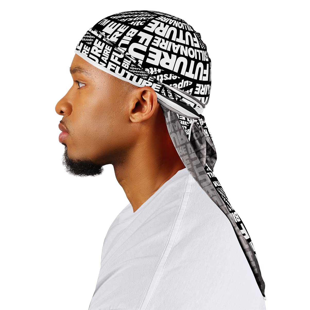 Superstitch Supersilky Ultra Silky Durag x Wavebuilder | 30+ Styles Premium Designer Durags for Men | 360 Waves |Camo Camouflage (Five Star)