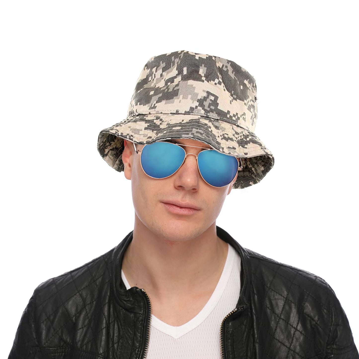 Falari Men Women Unisex Cotton Bucket Hat 100% Cotton Packable for Travel Fishing Hunting Summer Camp