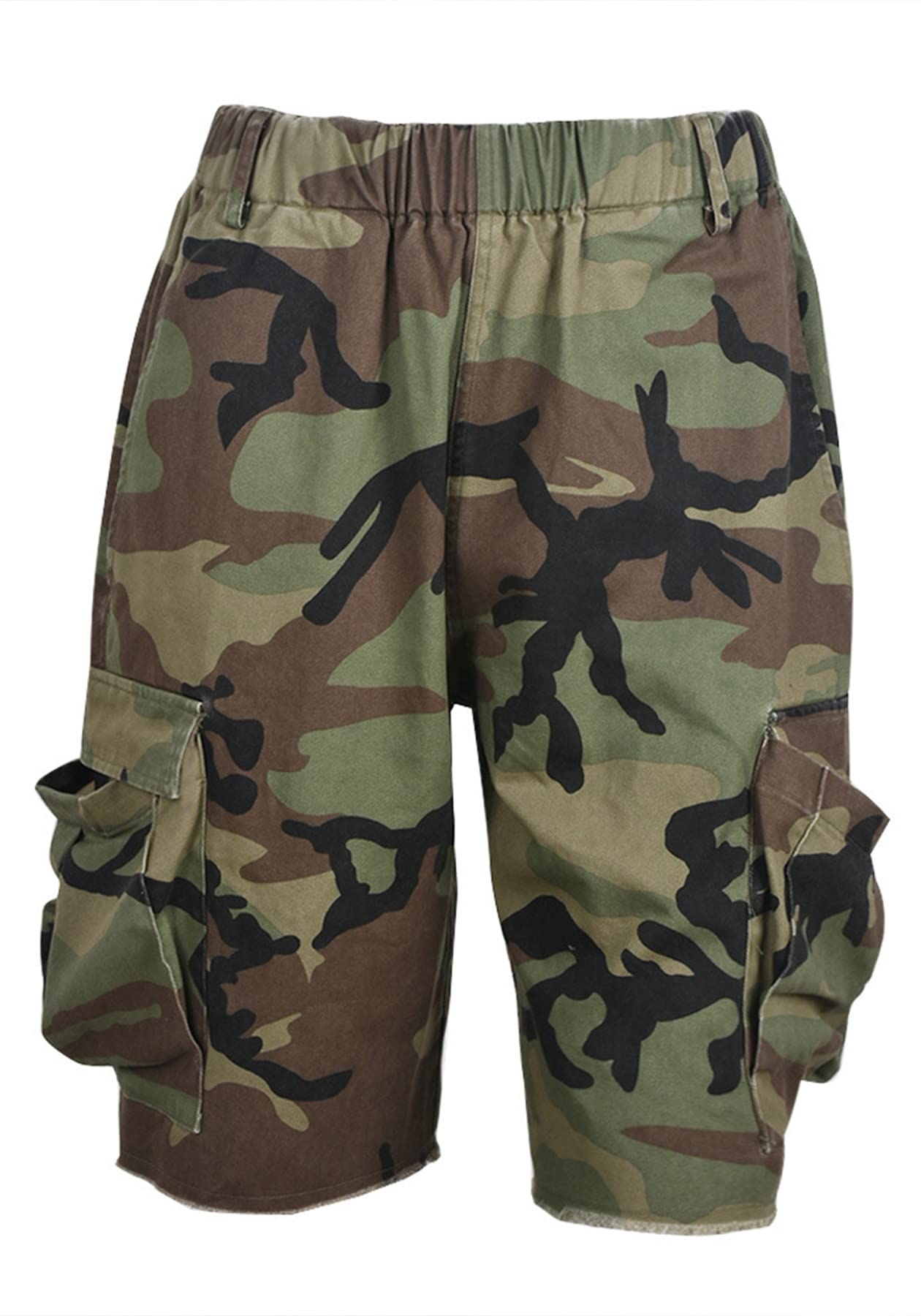 Voghtic Womens Camo Cargo Shorts High Waisted Casual Trendy Summer Army Fatigue Short Jeans Loose Fit Workout Short Pants