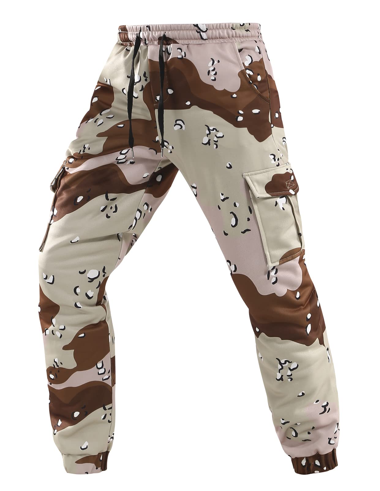 Colorful House Men Camo Cargo Jogger Sweatpants Casual Drawstring Camouflage Cargo Work Pants with Pockets