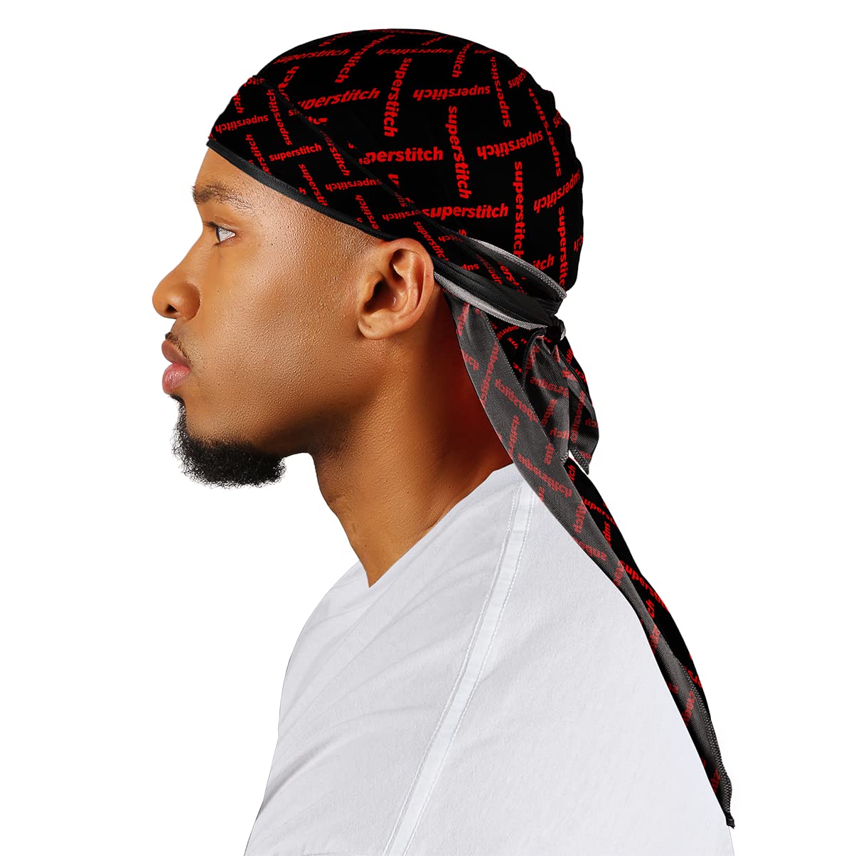 Superstitch Supersilky Ultra Silky Durag x Wavebuilder | 30+ Styles Premium Designer Durags for Men | 360 Waves |Camo Camouflage (Five Star)