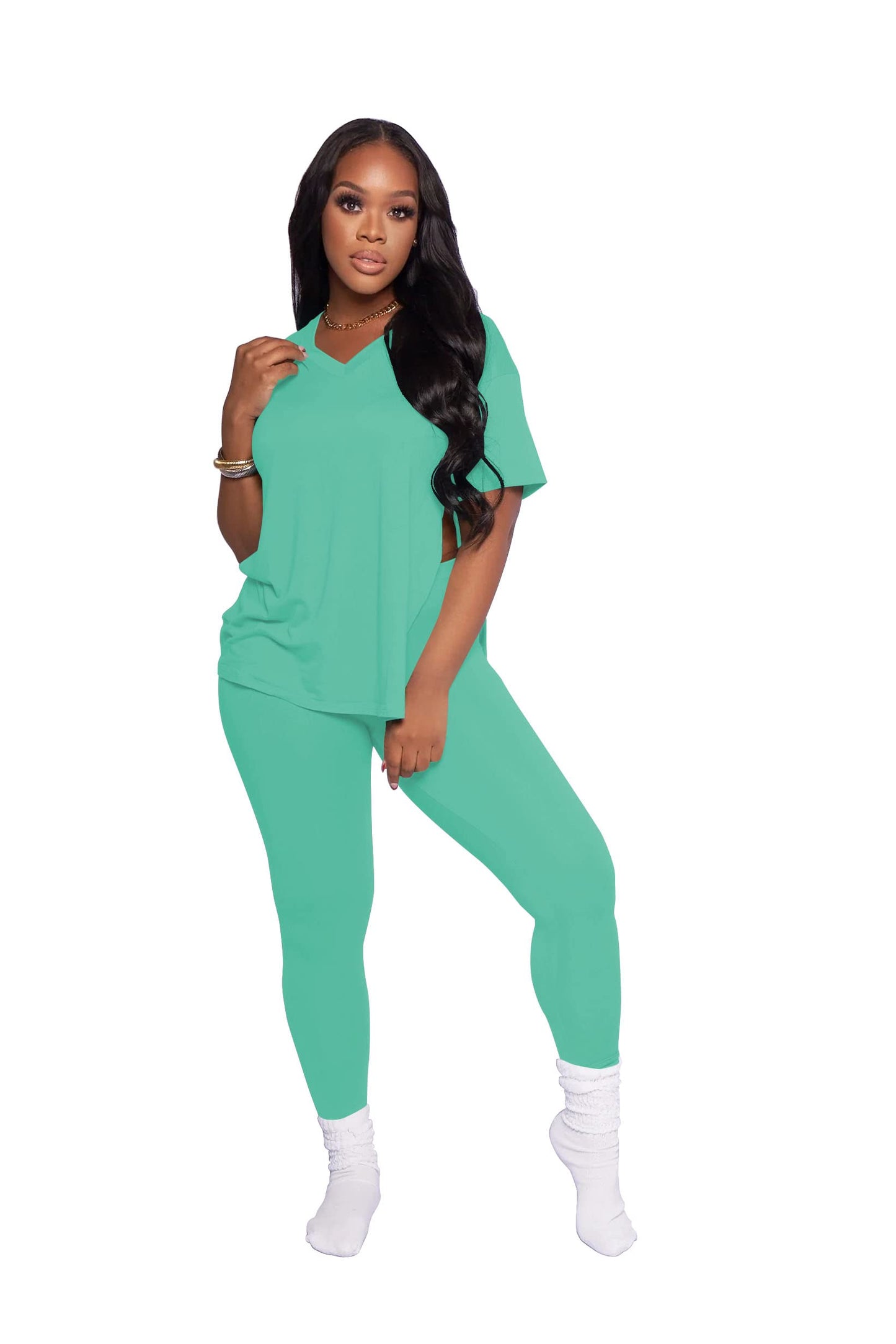 Mrskoala Lounge Sets for Women Two Piece Outfits Pullover Tops and Long Pants Tracksuit Sweatsuits