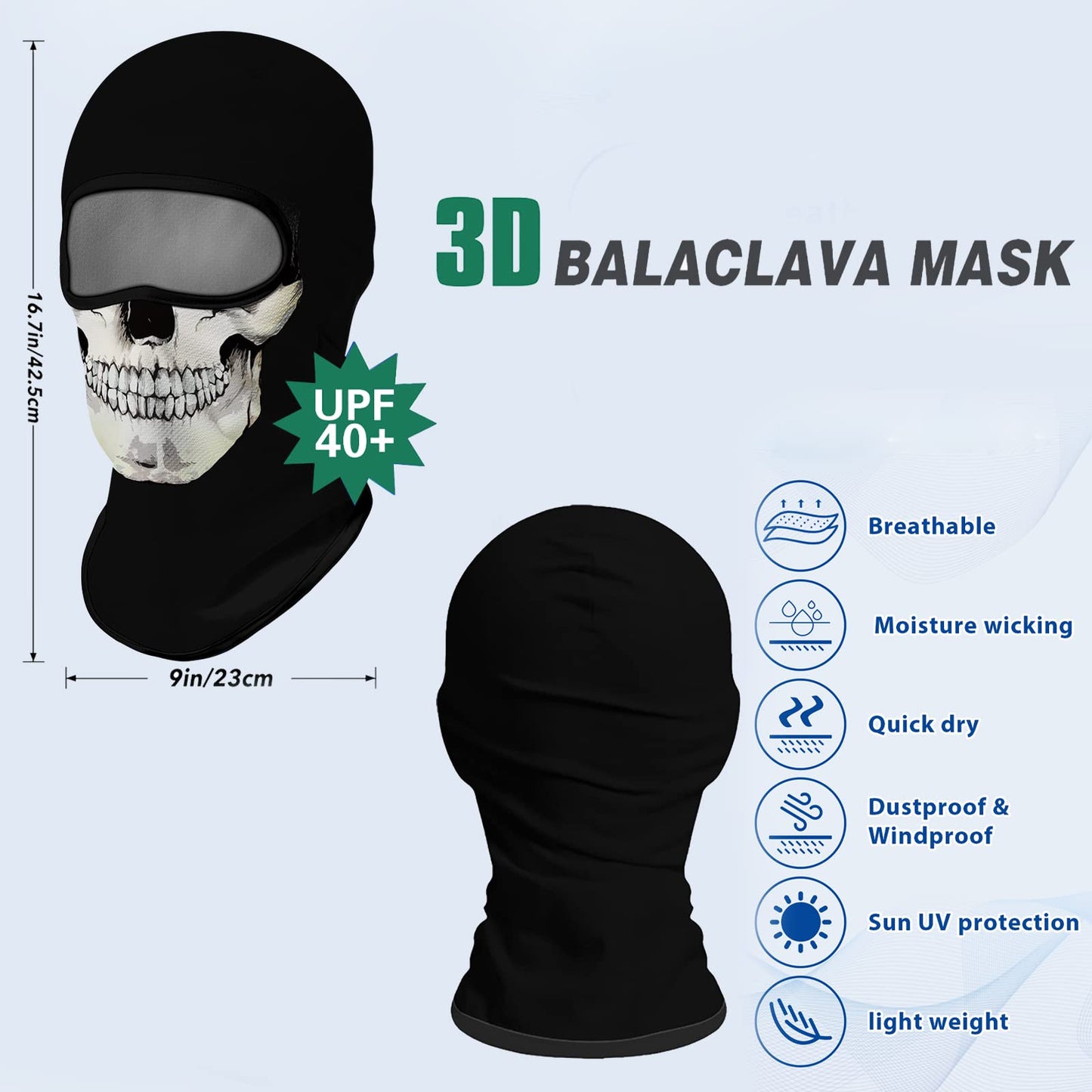 Obacle Balaclava Face Mask Men Women Lightweight for Ski Hunting Cycling Fishing