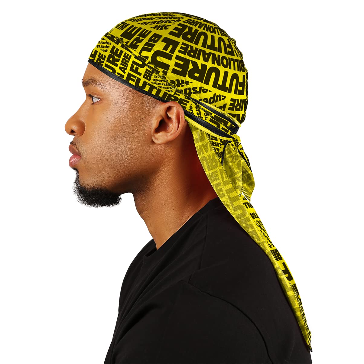 Superstitch Supersilky Ultra Silky Durag x Wavebuilder | 30+ Styles Premium Designer Durags for Men | 360 Waves |Camo Camouflage (Five Star)