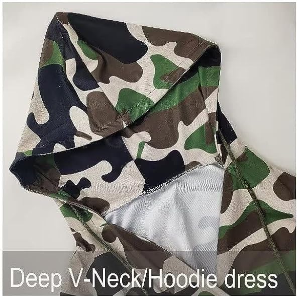 BIRW Hoodie Dress for Women 2025 Slim Casual Long Sleeve High Waist Drawstring Pullover Bodycon Sweatshirt Dresses