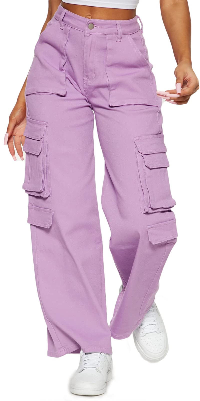 BEJONS Women’s Relaxed Fit All Day High Waist Cargo Pants
