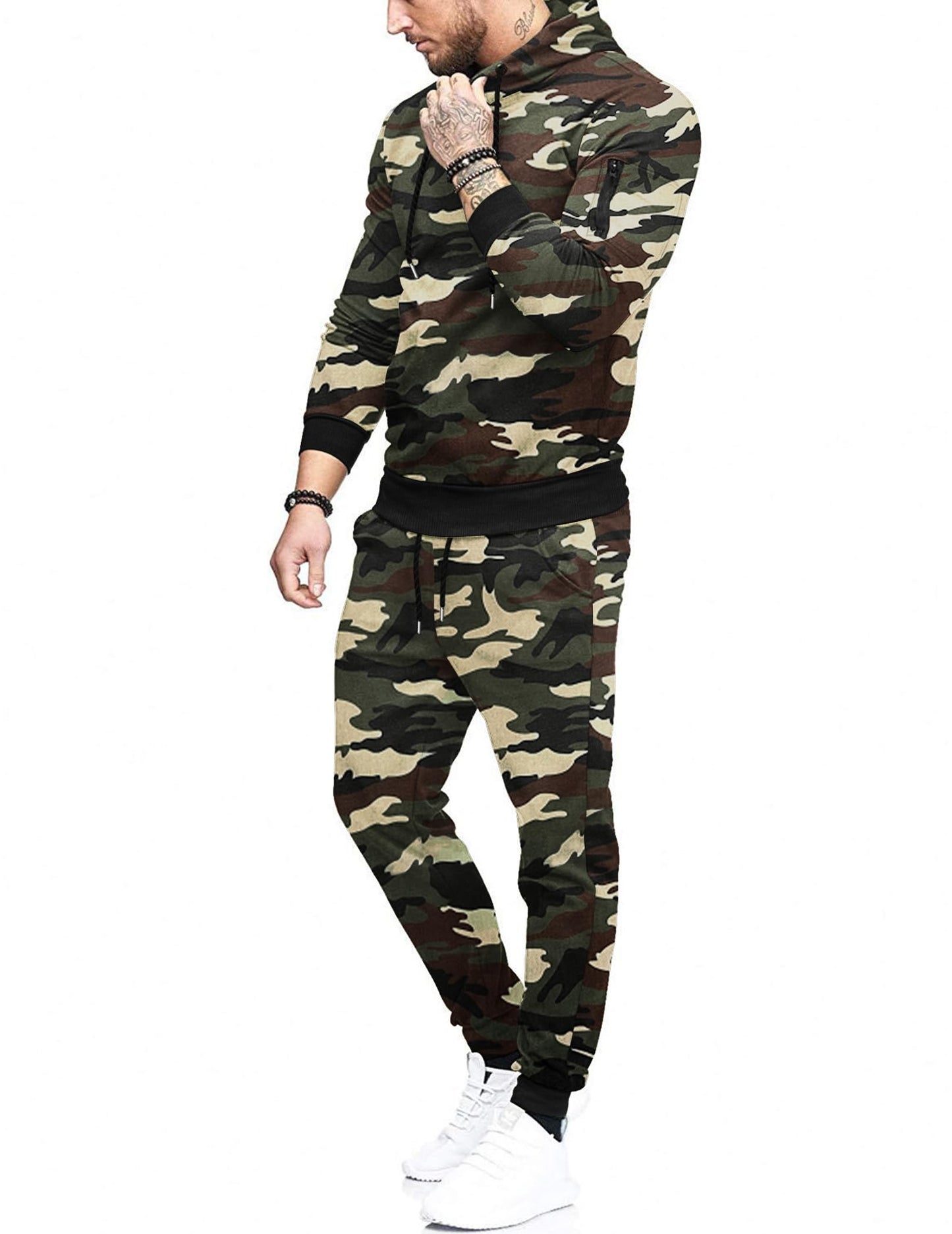 COOFANDY Men's Tracksuit 2 Piece Hooded Athletic Sweatsuits Casual Running Jogging Sport Suit Sets