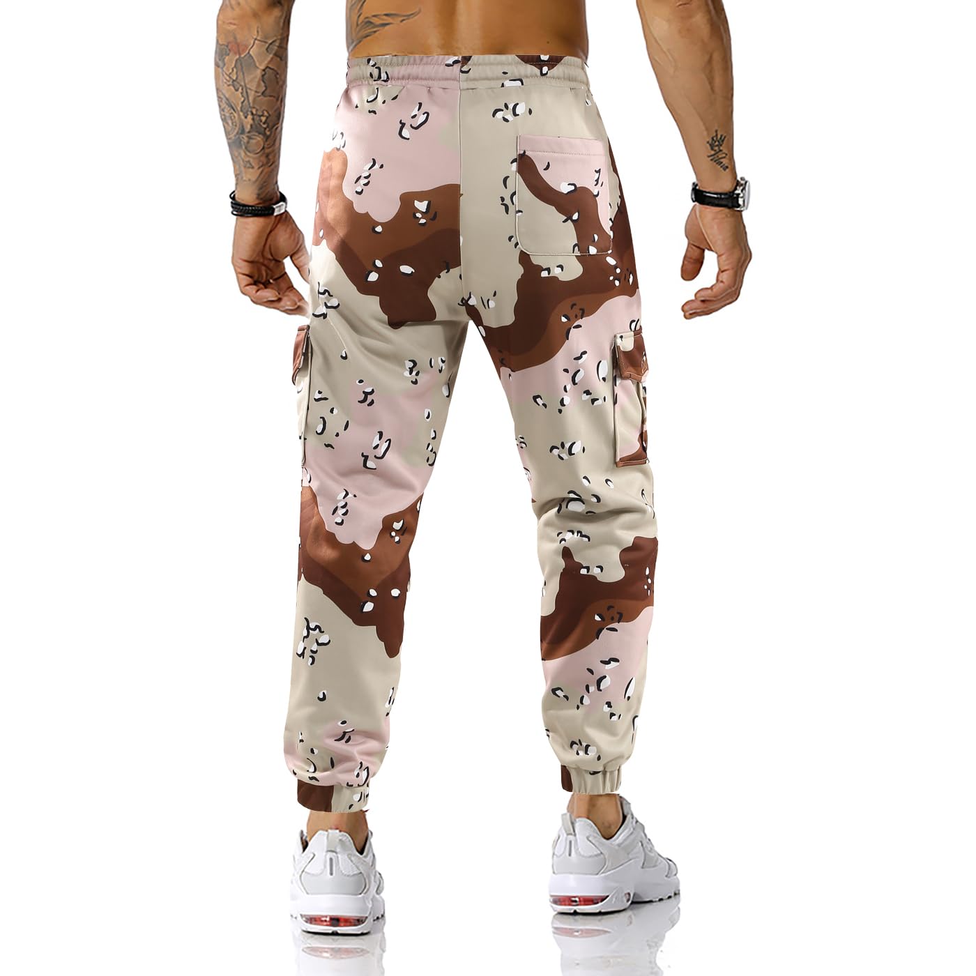 GRAJTCIN Casual Camo Joggers Sweatpants for Men Lightweight Hiking Outdoor Sweatpants Streetwear Pants for Men