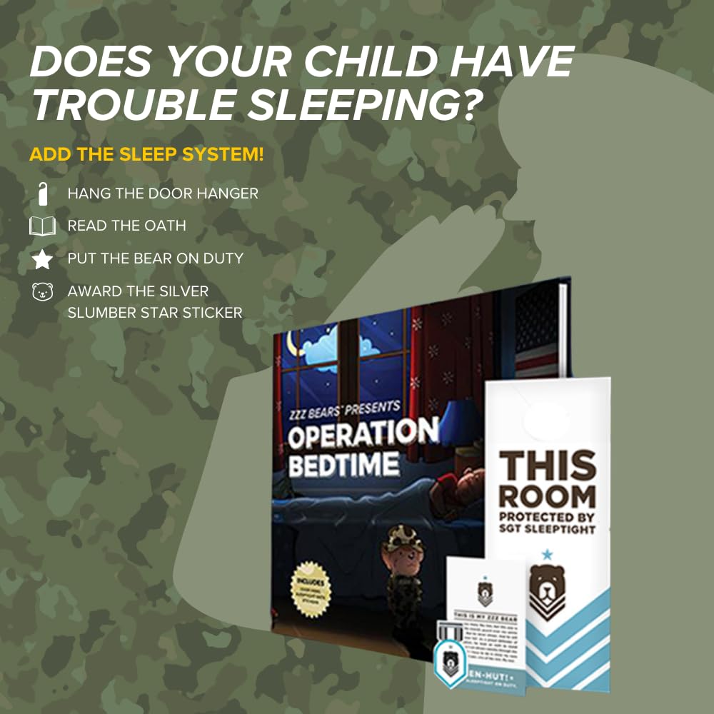 ZZZ Bears Personalized Army Teddy Bear, Gift for Boot Camp Graduates, Veterans & Comforting Loved Ones at Home During Deployment