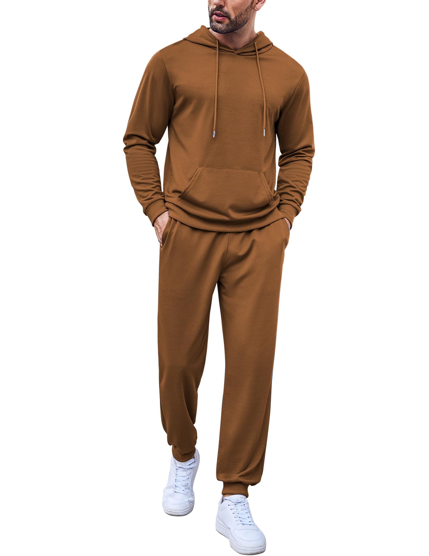COOFANDY Sweatsuits for Men 2 Piece Tracksuit Casual Athletic Jogging Suit Hooded Set
