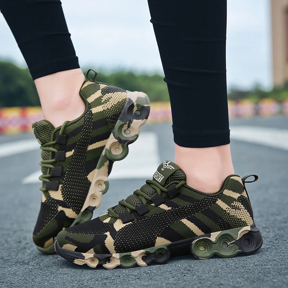 WILTENA Womens Mesh Camouflage Shoes Mens Non Slip Sports Running Tennis Sneakers Walking Shoes