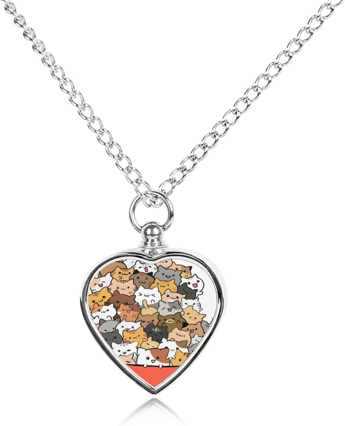 Oyihfvs Pet Urn Necklace Pendant Jewelry, Keepsake Memorial Necklace for Men Women Gift, Alloy Dog Necklace Keychain Tag