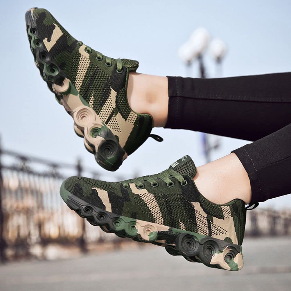 WILTENA Womens Mesh Camouflage Shoes Mens Non Slip Sports Running Tennis Sneakers Walking Shoes