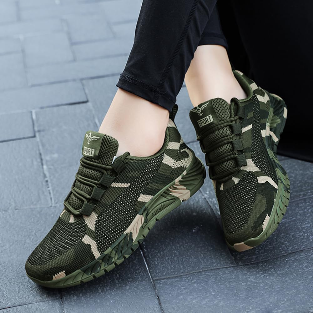 WILTENA Womens Mesh Camouflage Shoes Mens Non Slip Sports Running Tennis Sneakers Walking Shoes