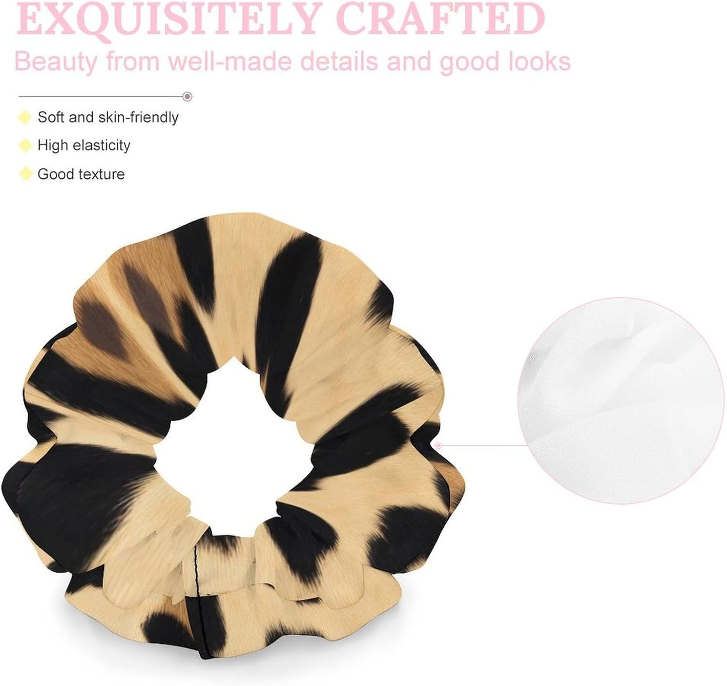 Supdreamc Fashion Hair Scrunchies Spiral Hair Ties for Women Braids, Cool Camo Military Camouflage Adjustable Ponytail Bands Dreadlock Accessories