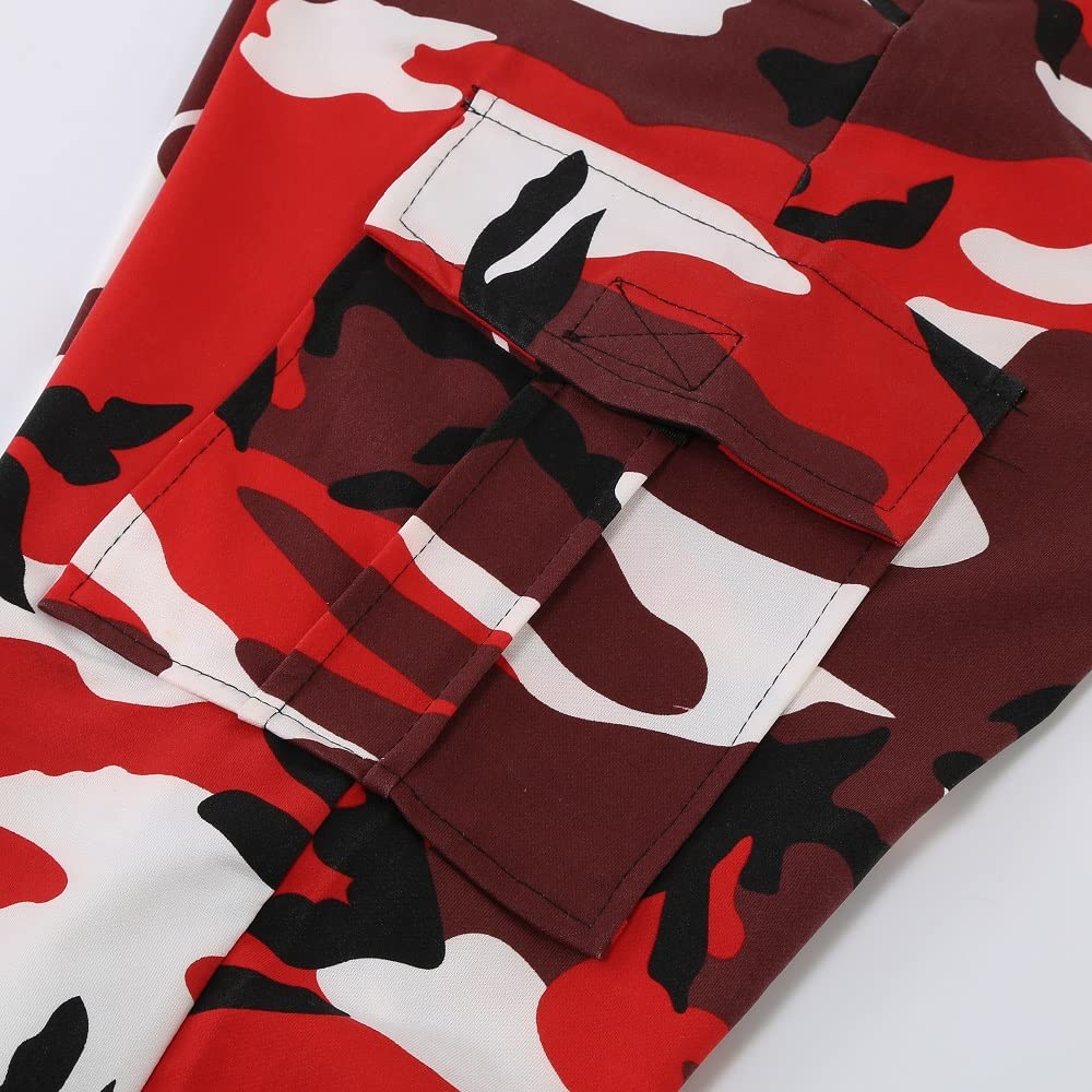 Colorful House Men Camo Cargo Jogger Sweatpants Casual Drawstring Camouflage Cargo Work Pants with Pockets