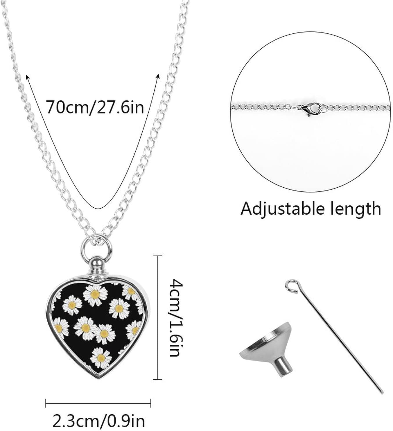 Oyihfvs Pet Urn Necklace Pendant Jewelry, Keepsake Memorial Necklace for Men Women Gift, Alloy Dog Necklace Keychain Tag