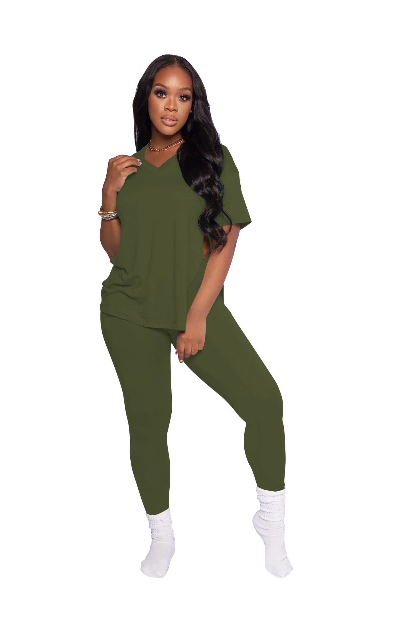Mrskoala Lounge Sets for Women Two Piece Outfits Pullover Tops and Long Pants Tracksuit Sweatsuits