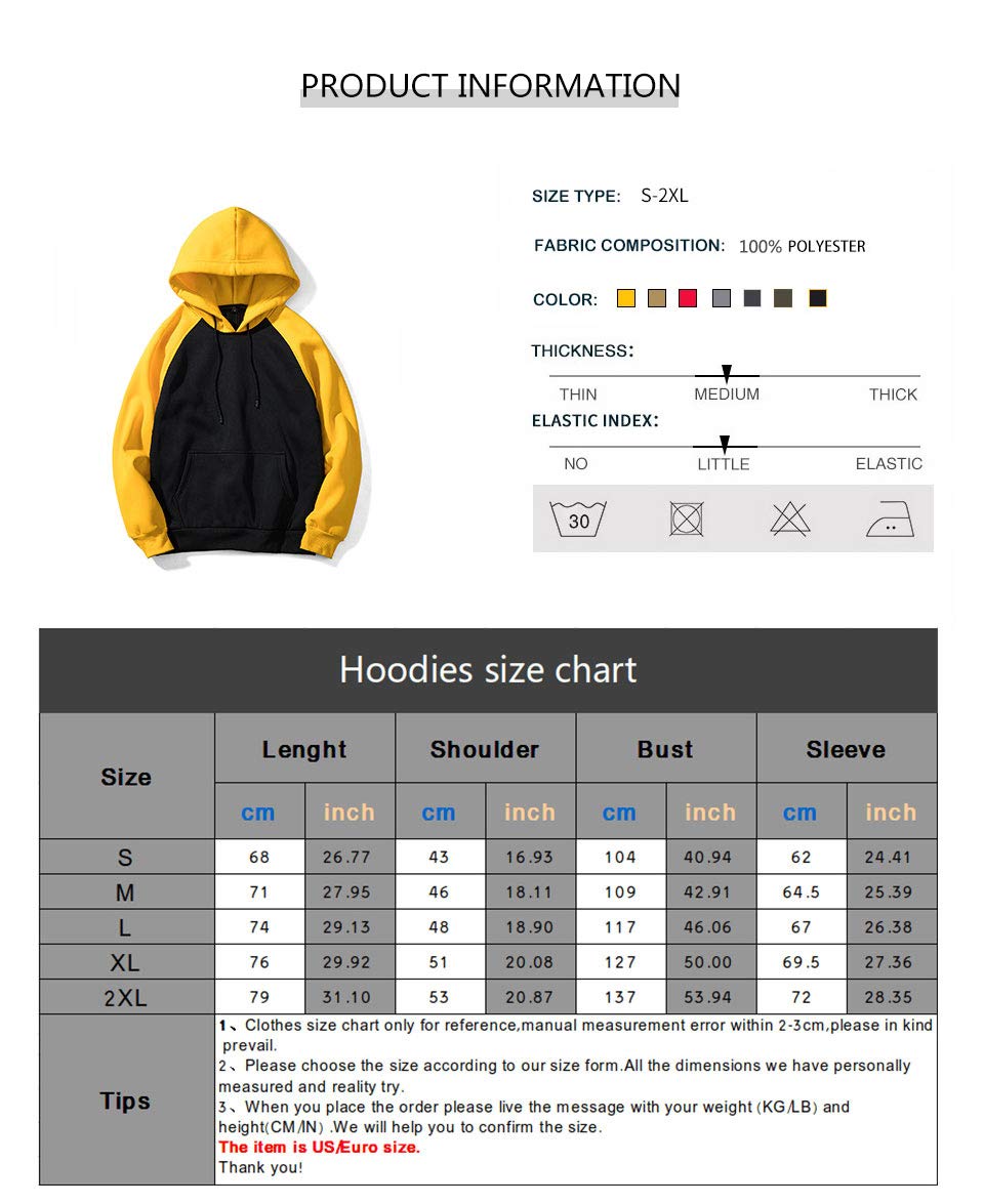 LBL Leading the Better Life Men's Solid Pullover Hoodies Sports Soft Blend Fleece Hooded Sweatshirts with Kangaroo Pocket