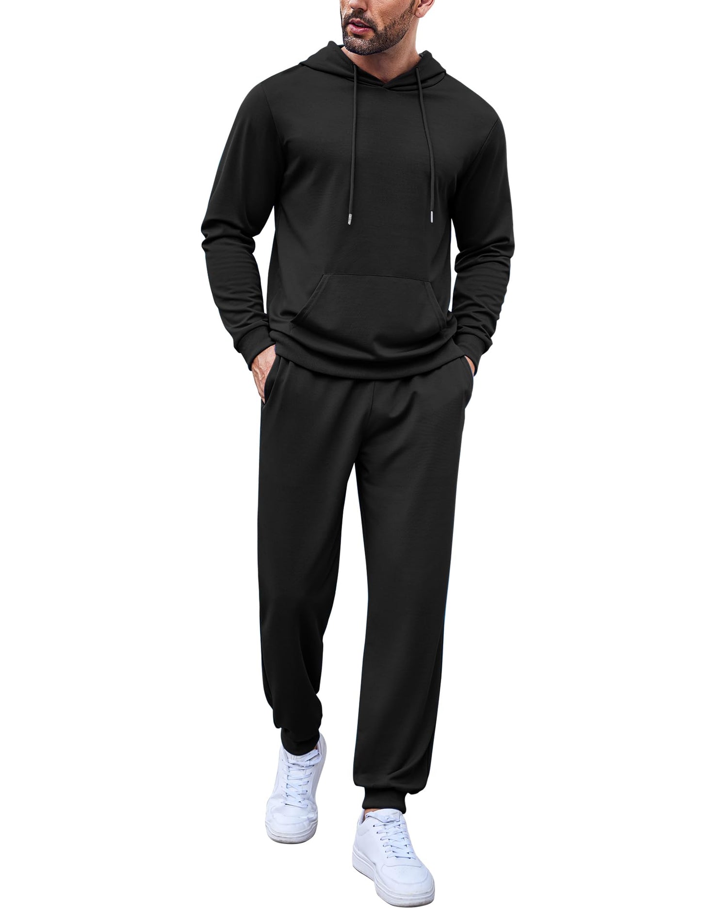 COOFANDY Sweatsuits for Men 2 Piece Tracksuit Casual Athletic Jogging Suit Hooded Set