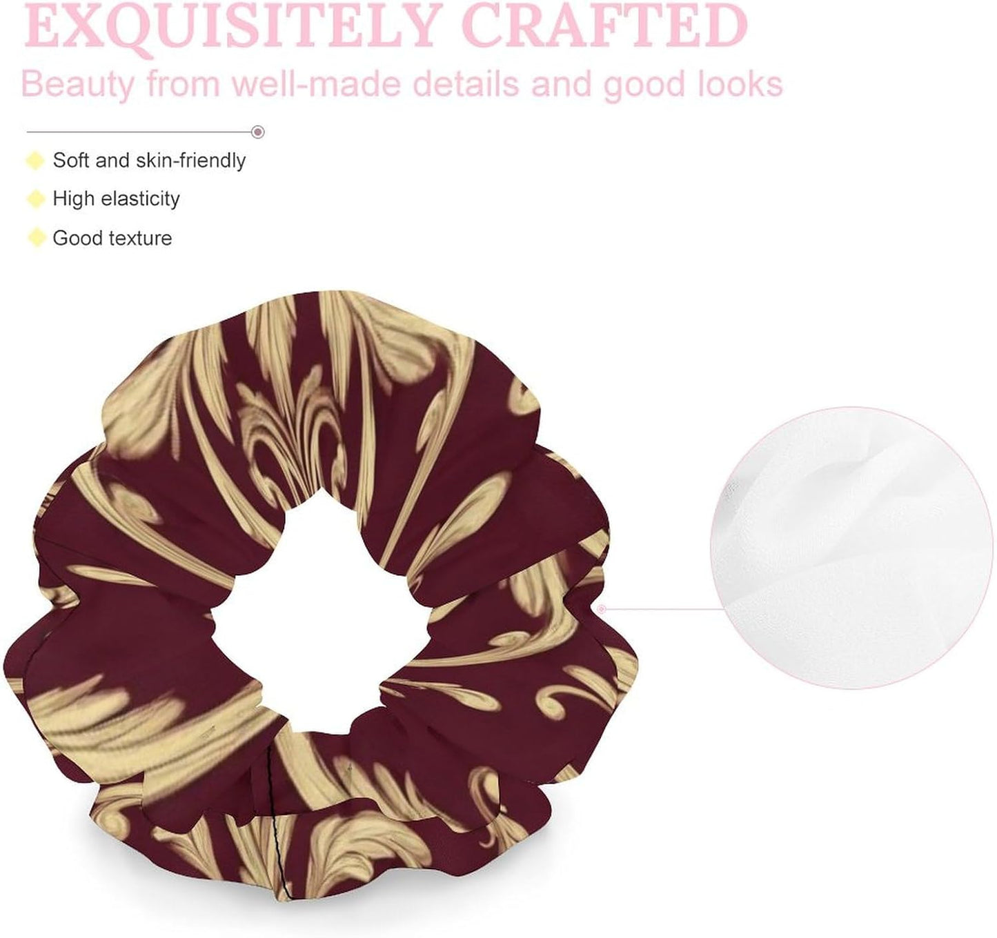 Supdreamc Fashion Hair Scrunchies Spiral Hair Ties for Women Braids, Cool Camo Military Camouflage Adjustable Ponytail Bands Dreadlock Accessories