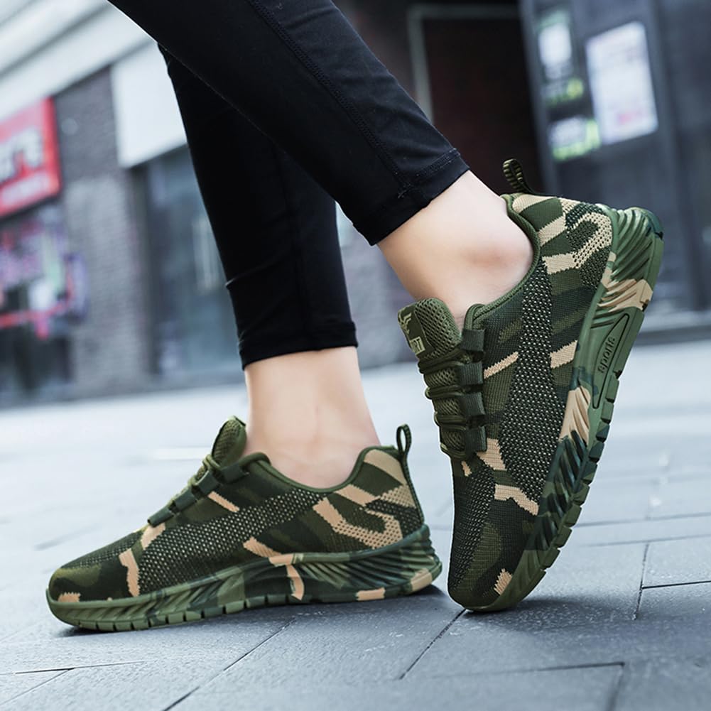 WILTENA Womens Mesh Camouflage Shoes Mens Non Slip Sports Running Tennis Sneakers Walking Shoes