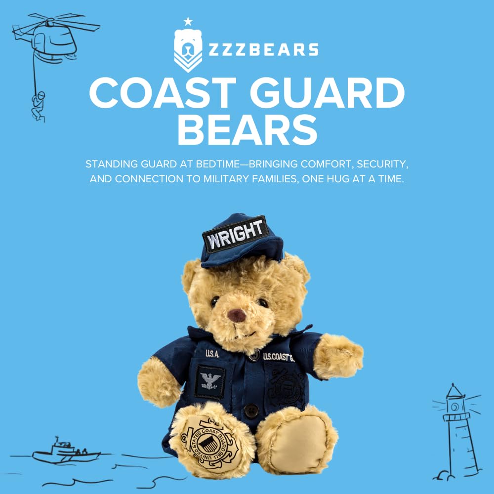 ZZZ Bears Personalized Army Teddy Bear, Gift for Boot Camp Graduates, Veterans & Comforting Loved Ones at Home During Deployment