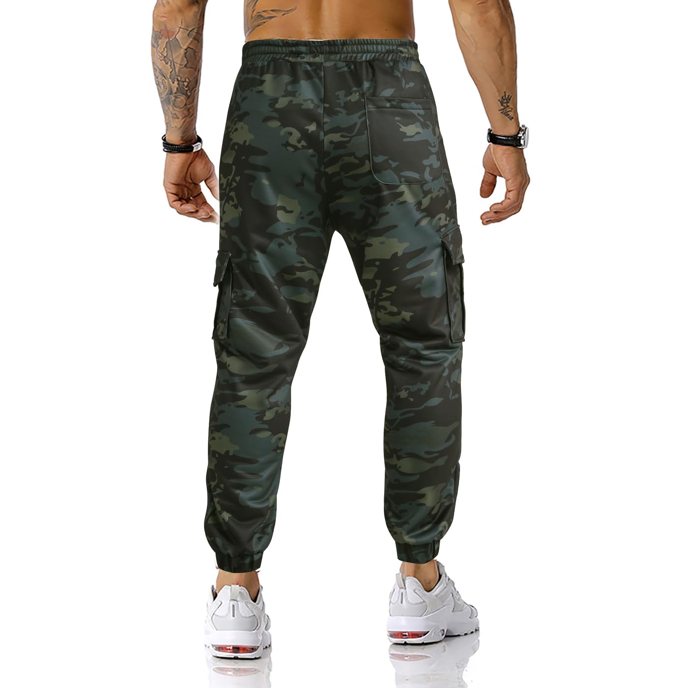 GRAJTCIN Casual Camo Joggers Sweatpants for Men Lightweight Hiking Outdoor Sweatpants Streetwear Pants for Men