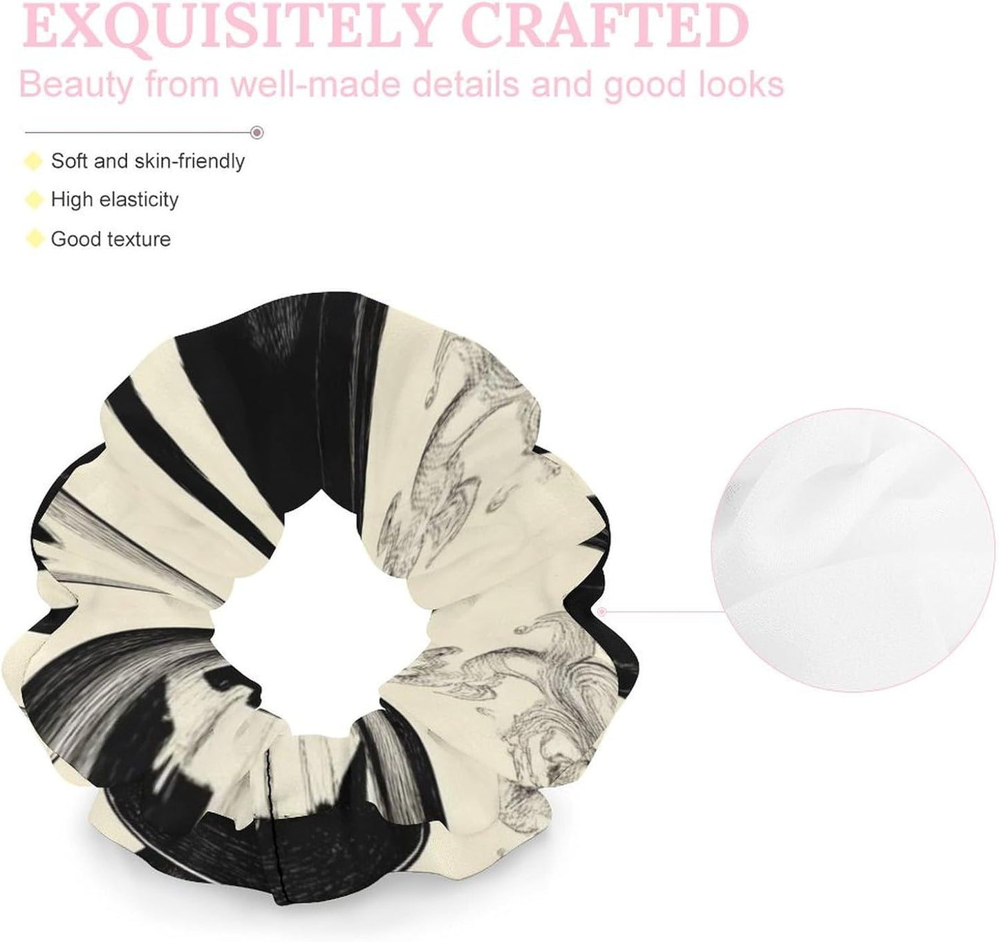 Supdreamc Fashion Hair Scrunchies Spiral Hair Ties for Women Braids, Cool Camo Military Camouflage Adjustable Ponytail Bands Dreadlock Accessories