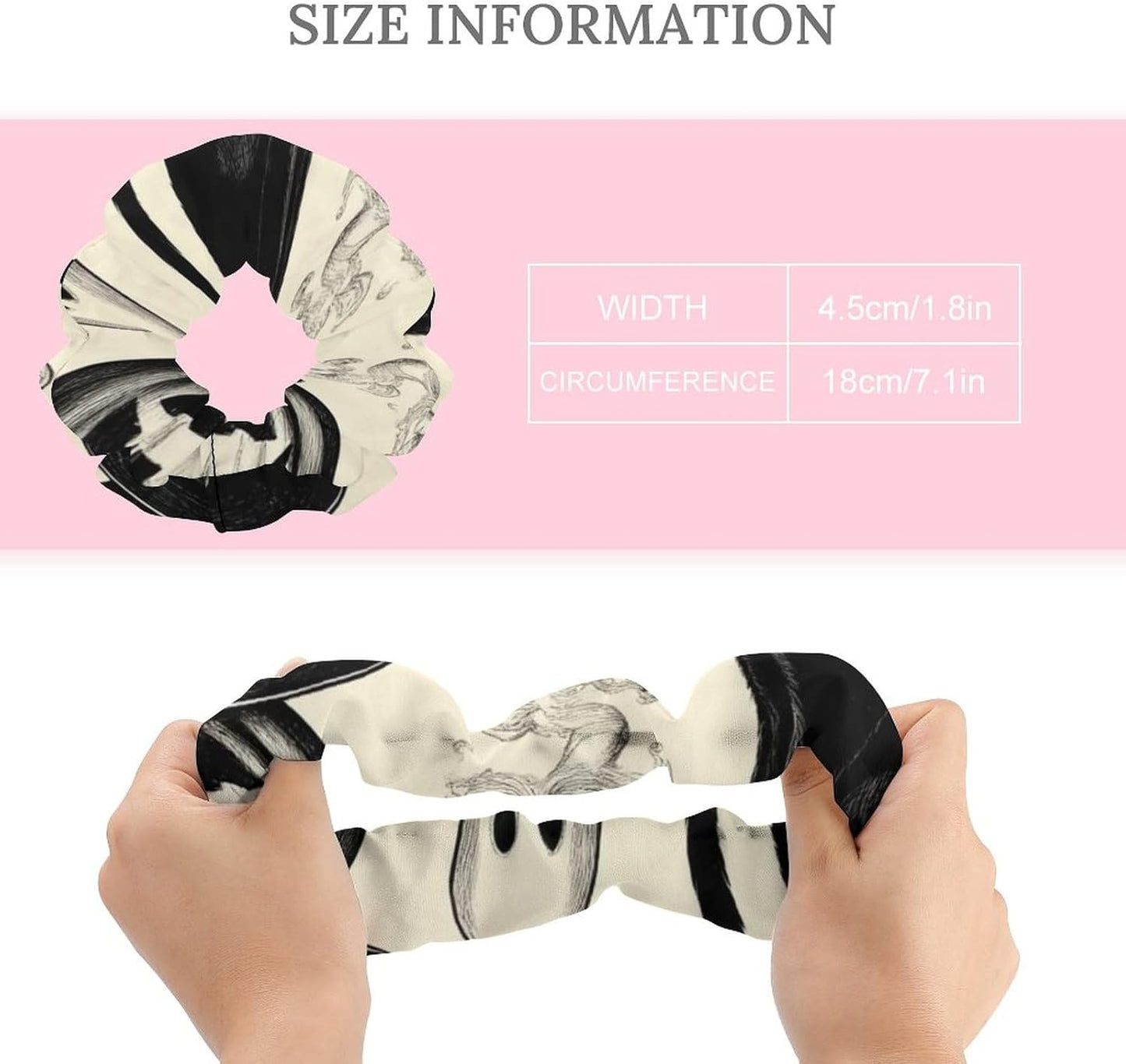 Supdreamc Fashion Hair Scrunchies Spiral Hair Ties for Women Braids, Cool Camo Military Camouflage Adjustable Ponytail Bands Dreadlock Accessories
