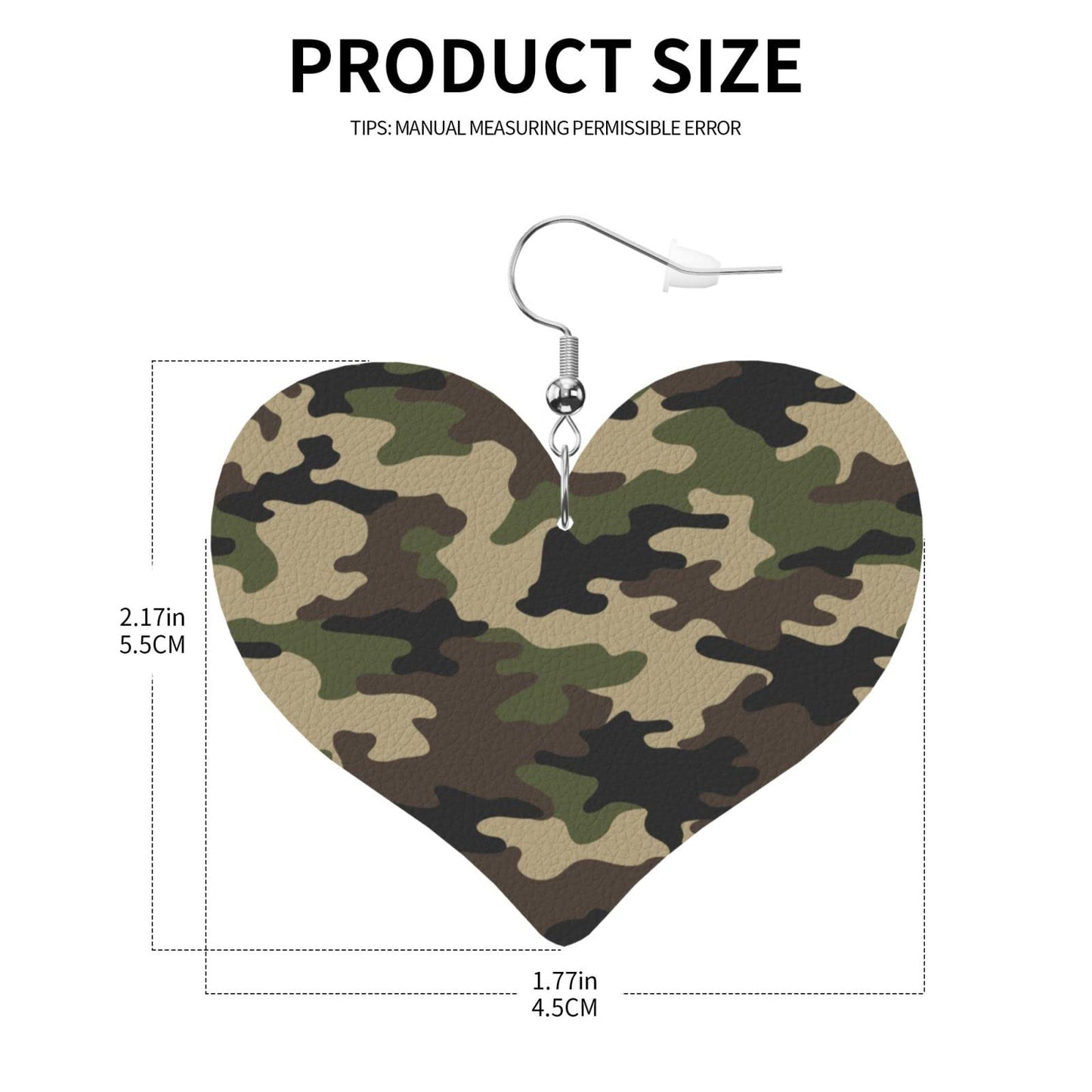 Heart Dangle Faux Leather Earrings For Women