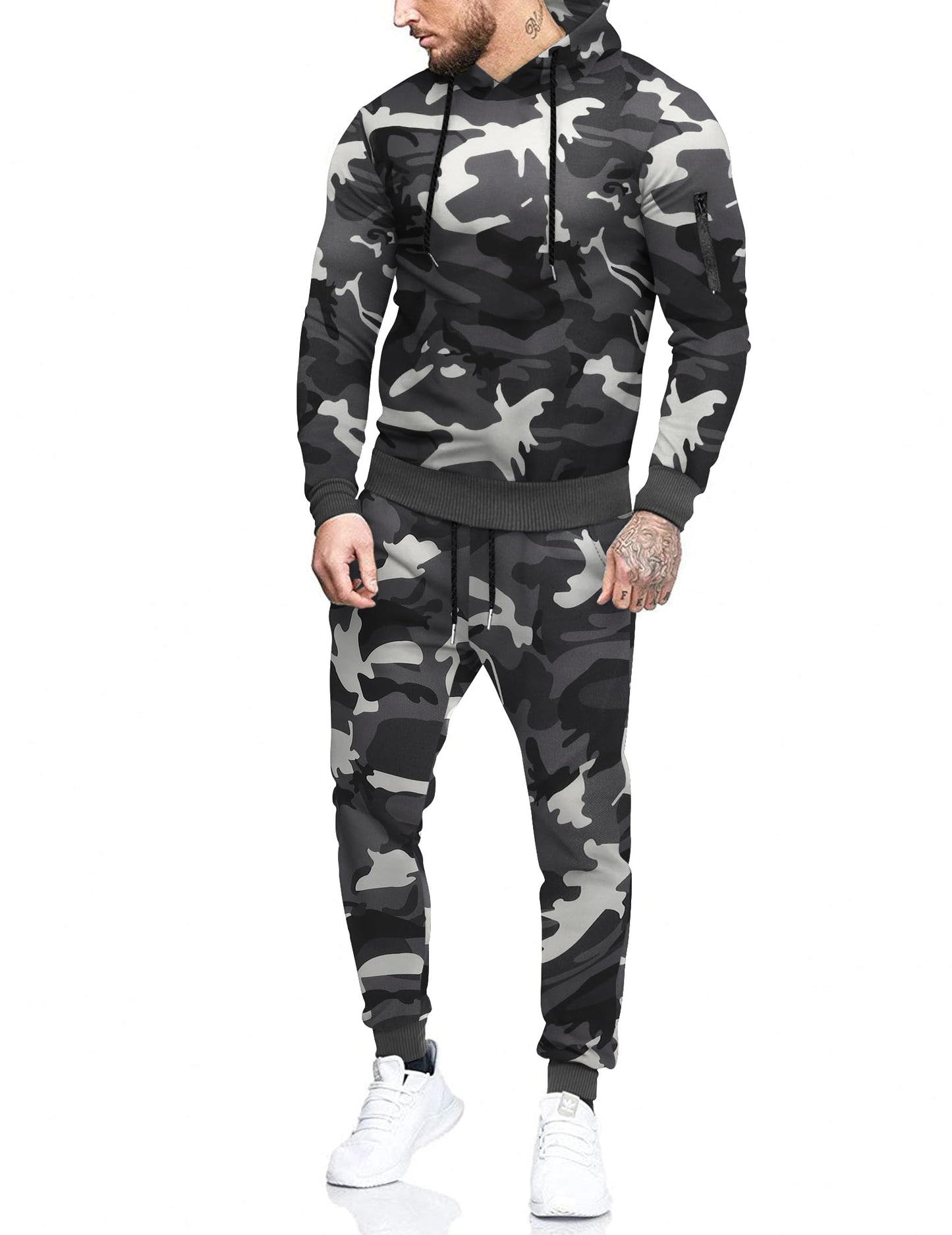 COOFANDY Men's Tracksuit 2 Piece Hooded Athletic Sweatsuits Casual Running Jogging Sport Suit Sets