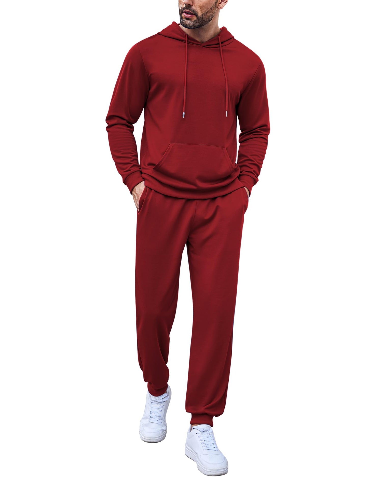 COOFANDY Sweatsuits for Men 2 Piece Tracksuit Casual Athletic Jogging Suit Hooded Set