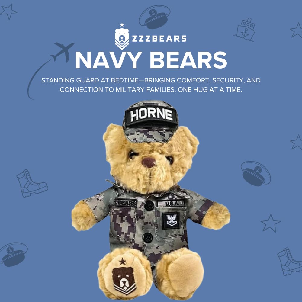 ZZZ Bears Personalized Army Teddy Bear, Gift for Boot Camp Graduates, Veterans & Comforting Loved Ones at Home During Deployment