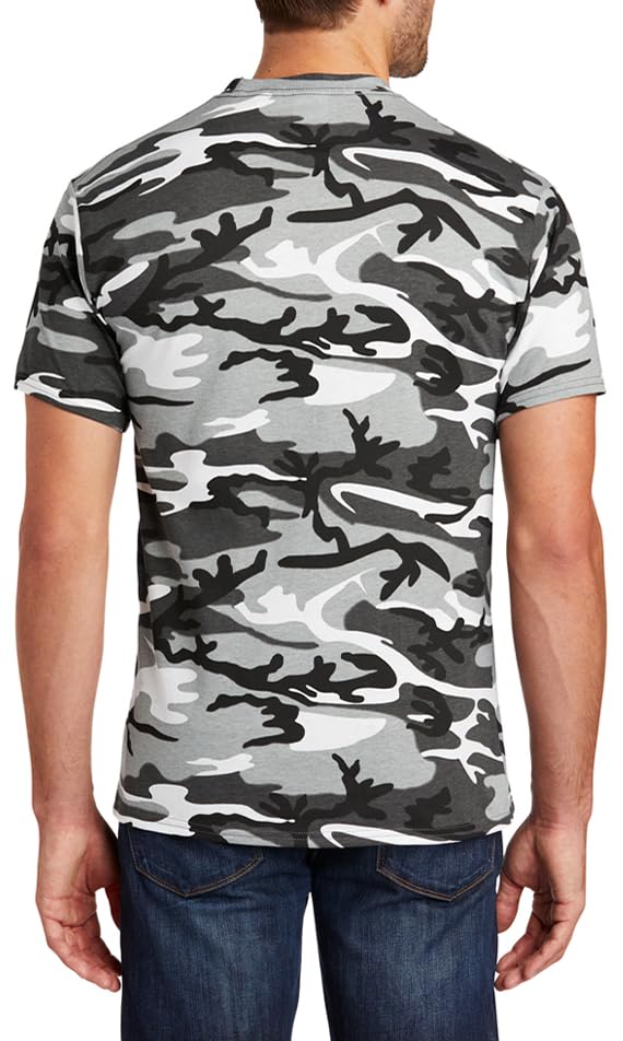 JustBlanks Men's Camouflage Tee Shirts - 100% Cotton Short-Sleeve T- Shirt - Military Camo Crewneck Shirt for Men