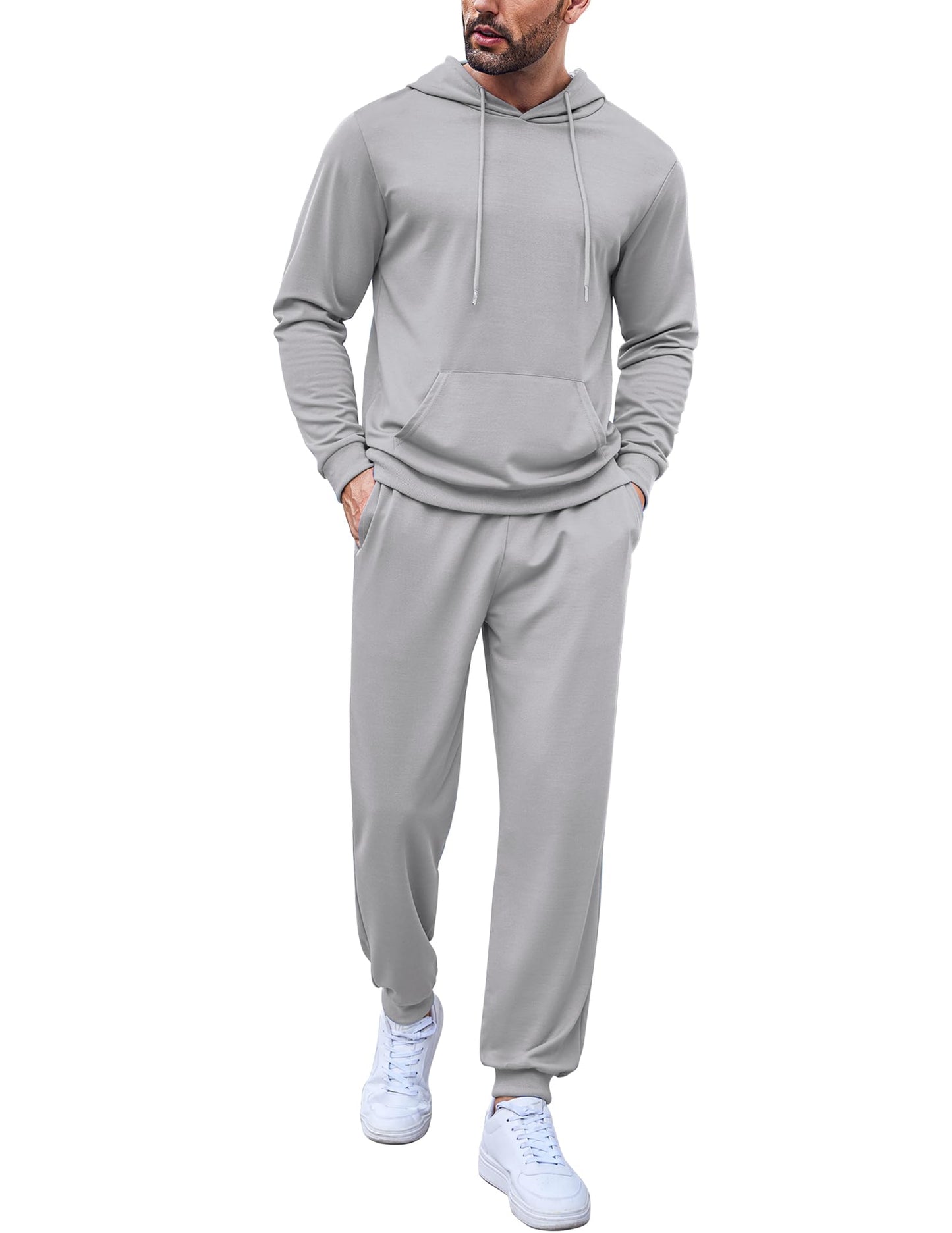 COOFANDY Sweatsuits for Men 2 Piece Tracksuit Casual Athletic Jogging Suit Hooded Set