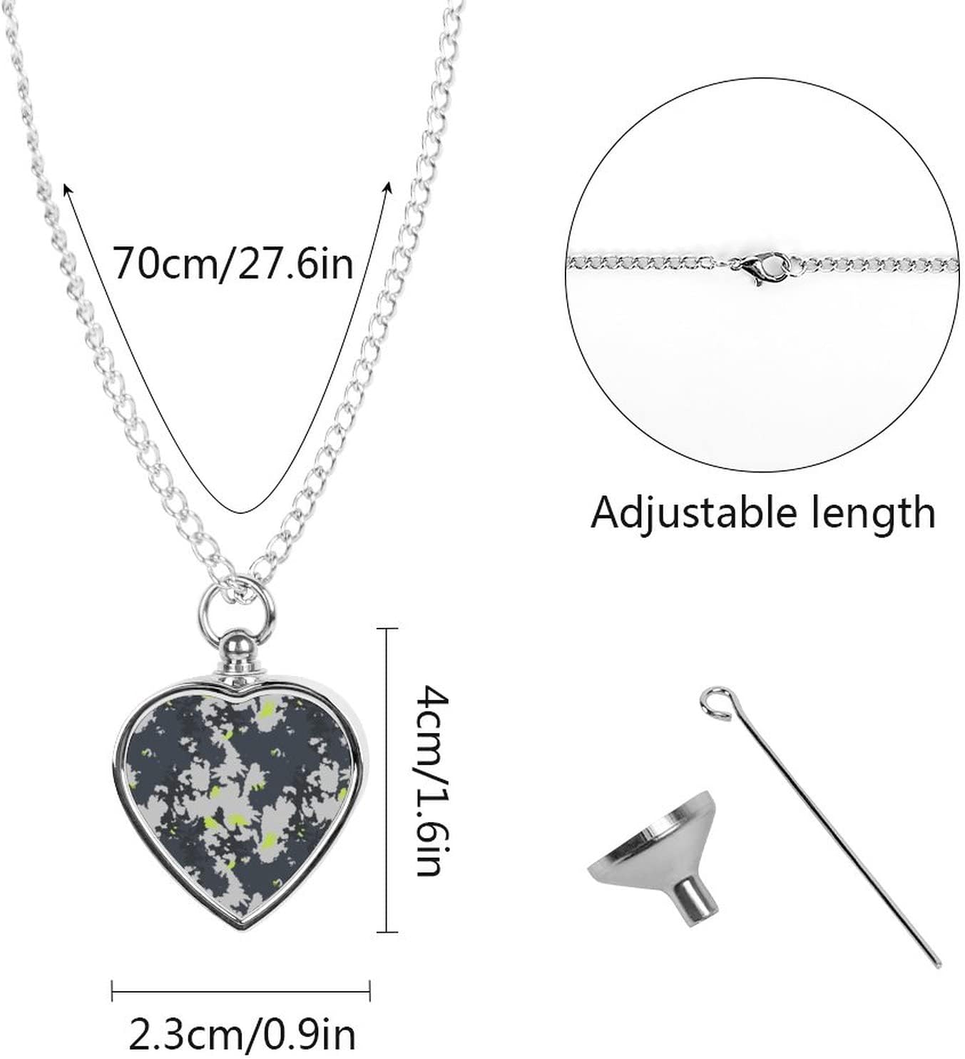 Oyihfvs Pet Urn Necklace Pendant Jewelry, Keepsake Memorial Necklace for Men Women Gift, Alloy Dog Necklace Keychain Tag