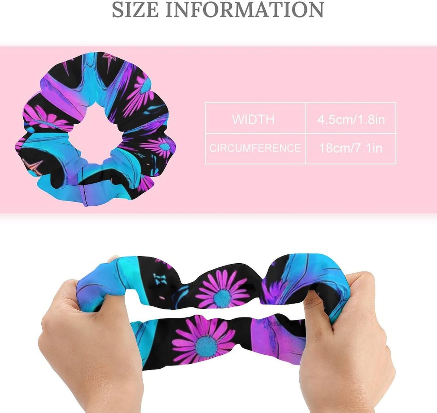 Supdreamc Fashion Hair Scrunchies Spiral Hair Ties for Women Braids, Cool Camo Military Camouflage Adjustable Ponytail Bands Dreadlock Accessories