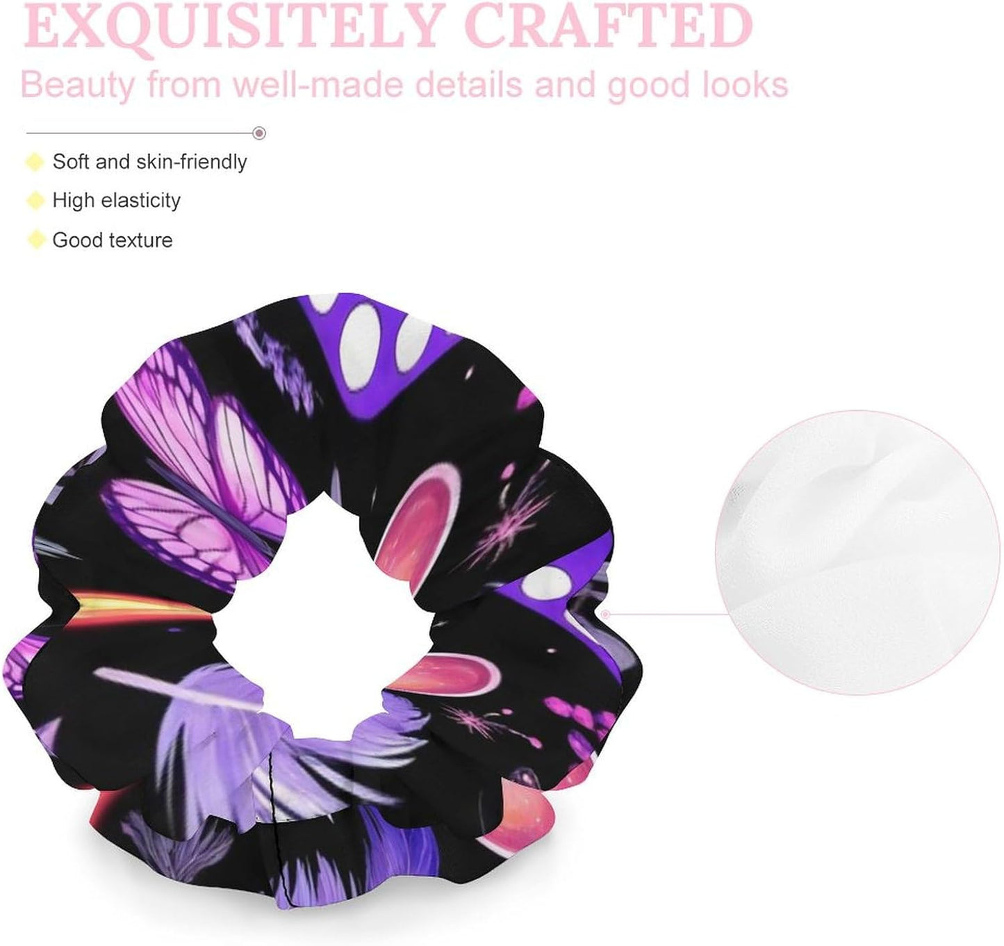 Supdreamc Fashion Hair Scrunchies Spiral Hair Ties for Women Braids, Cool Camo Military Camouflage Adjustable Ponytail Bands Dreadlock Accessories