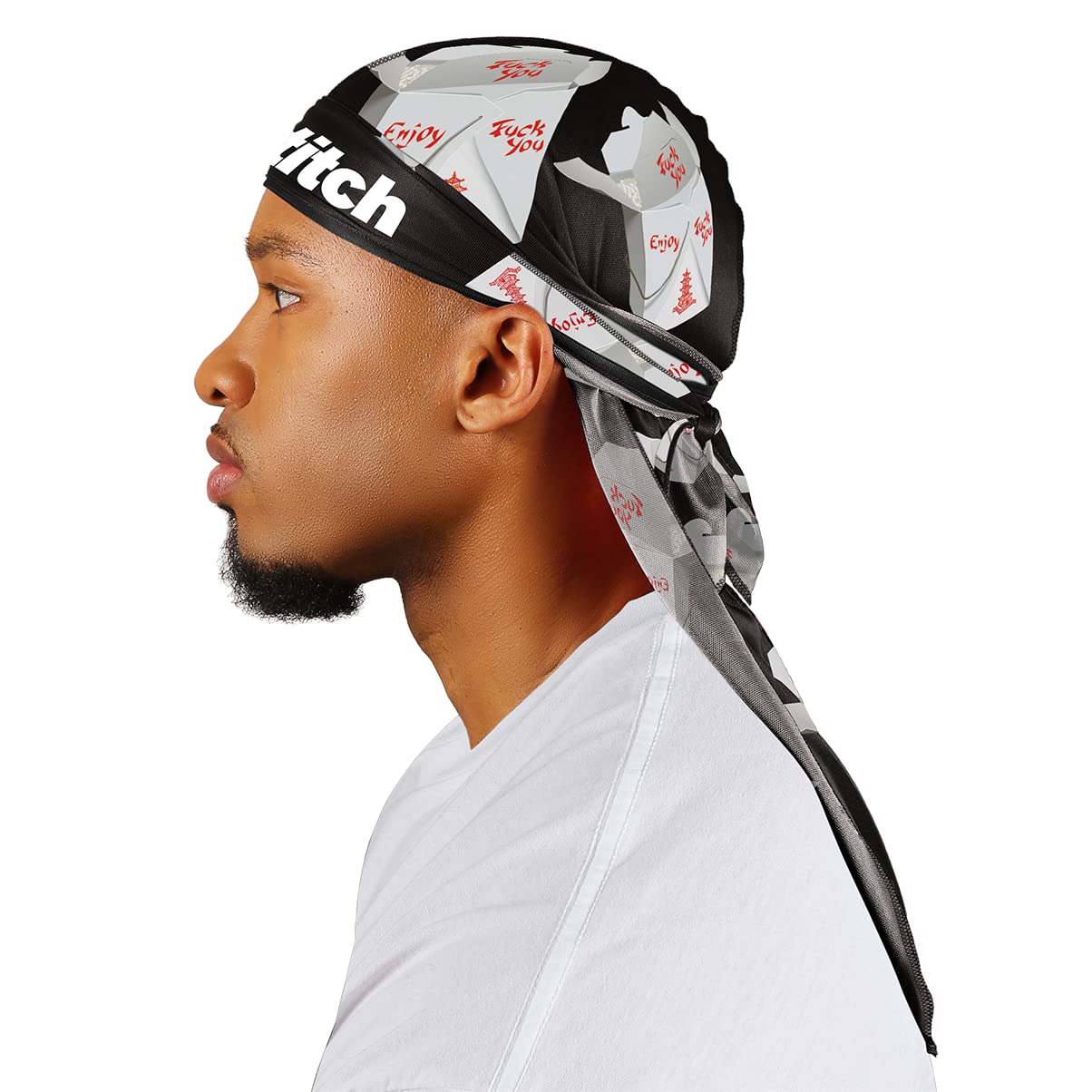 Superstitch Supersilky Ultra Silky Durag x Wavebuilder | 30+ Styles Premium Designer Durags for Men | 360 Waves |Camo Camouflage (Five Star)