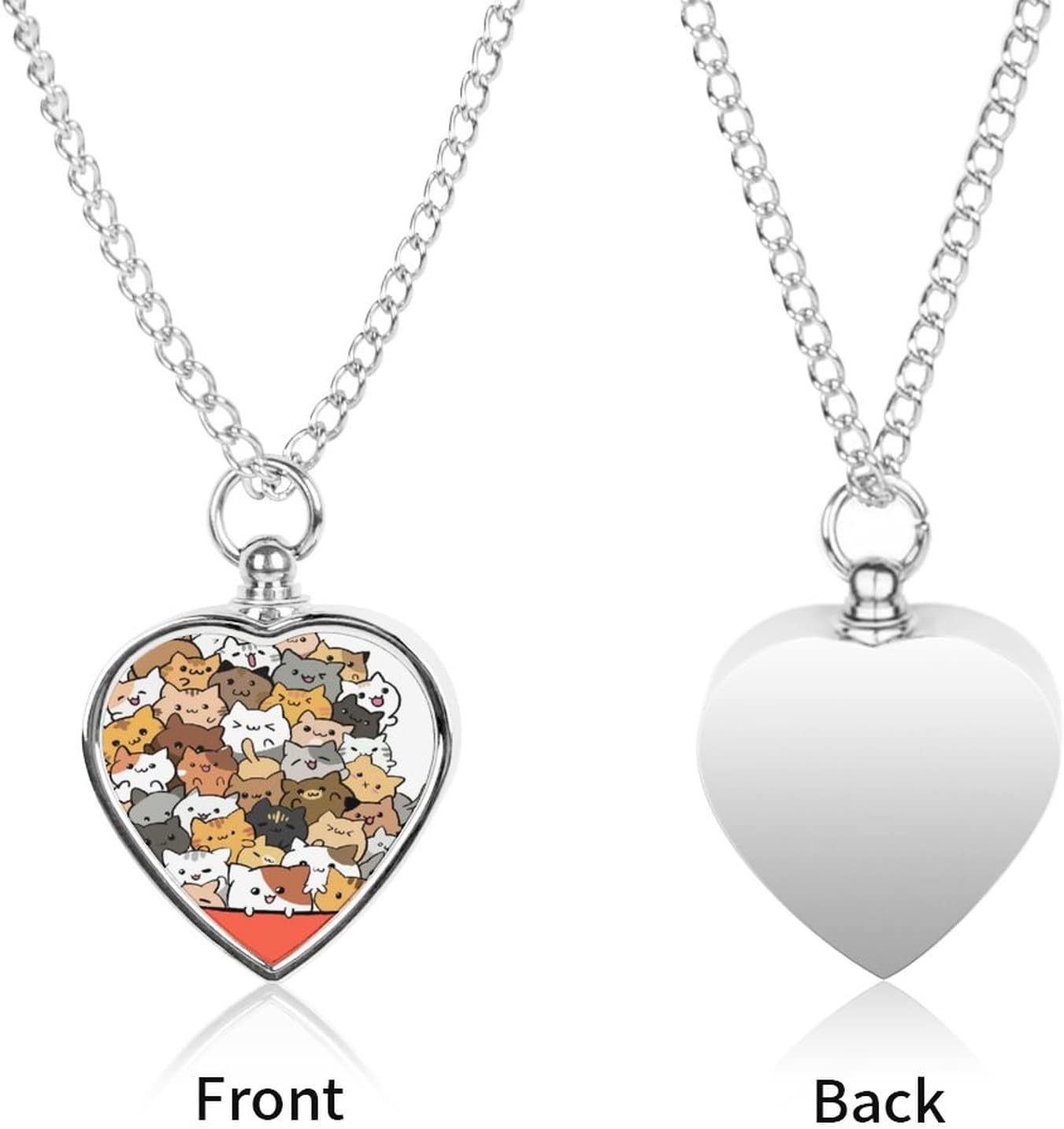 Oyihfvs Pet Urn Necklace Pendant Jewelry, Keepsake Memorial Necklace for Men Women Gift, Alloy Dog Necklace Keychain Tag