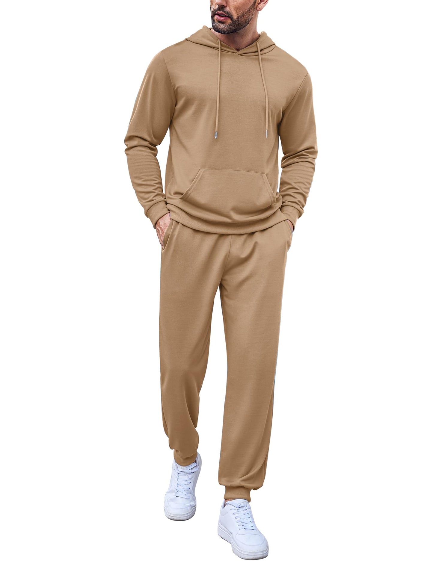 COOFANDY Sweatsuits for Men 2 Piece Tracksuit Casual Athletic Jogging Suit Hooded Set