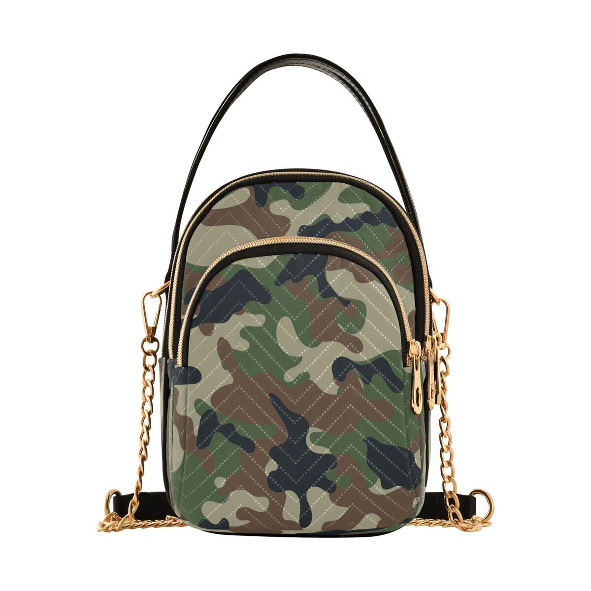 ALAZA Hipster Camouflage Army Print Crossbody Bag Small Shoulder Handbags Leather Purse for Women