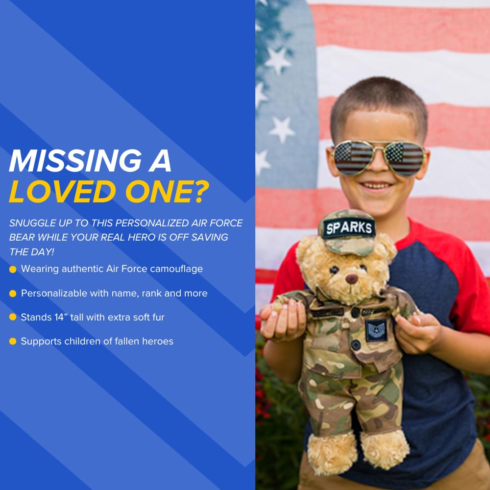 ZZZ Bears Personalized Army Teddy Bear, Gift for Boot Camp Graduates, Veterans & Comforting Loved Ones at Home During Deployment