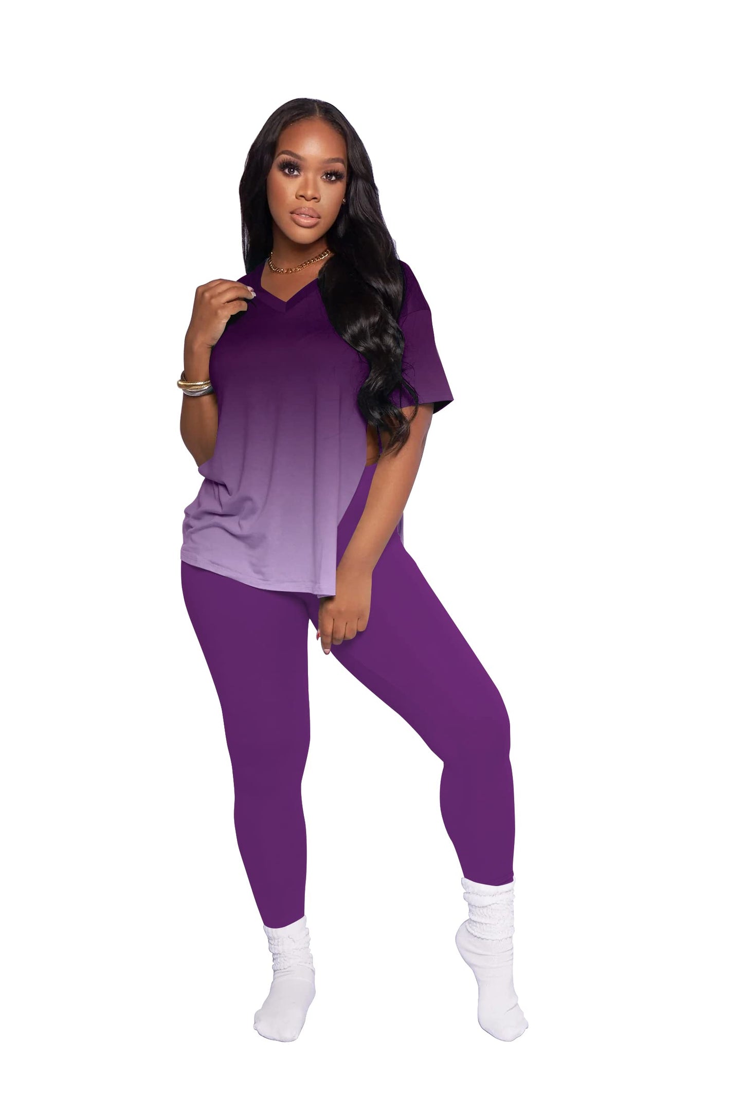 Mrskoala Lounge Sets for Women Two Piece Outfits Pullover Tops and Long Pants Tracksuit Sweatsuits