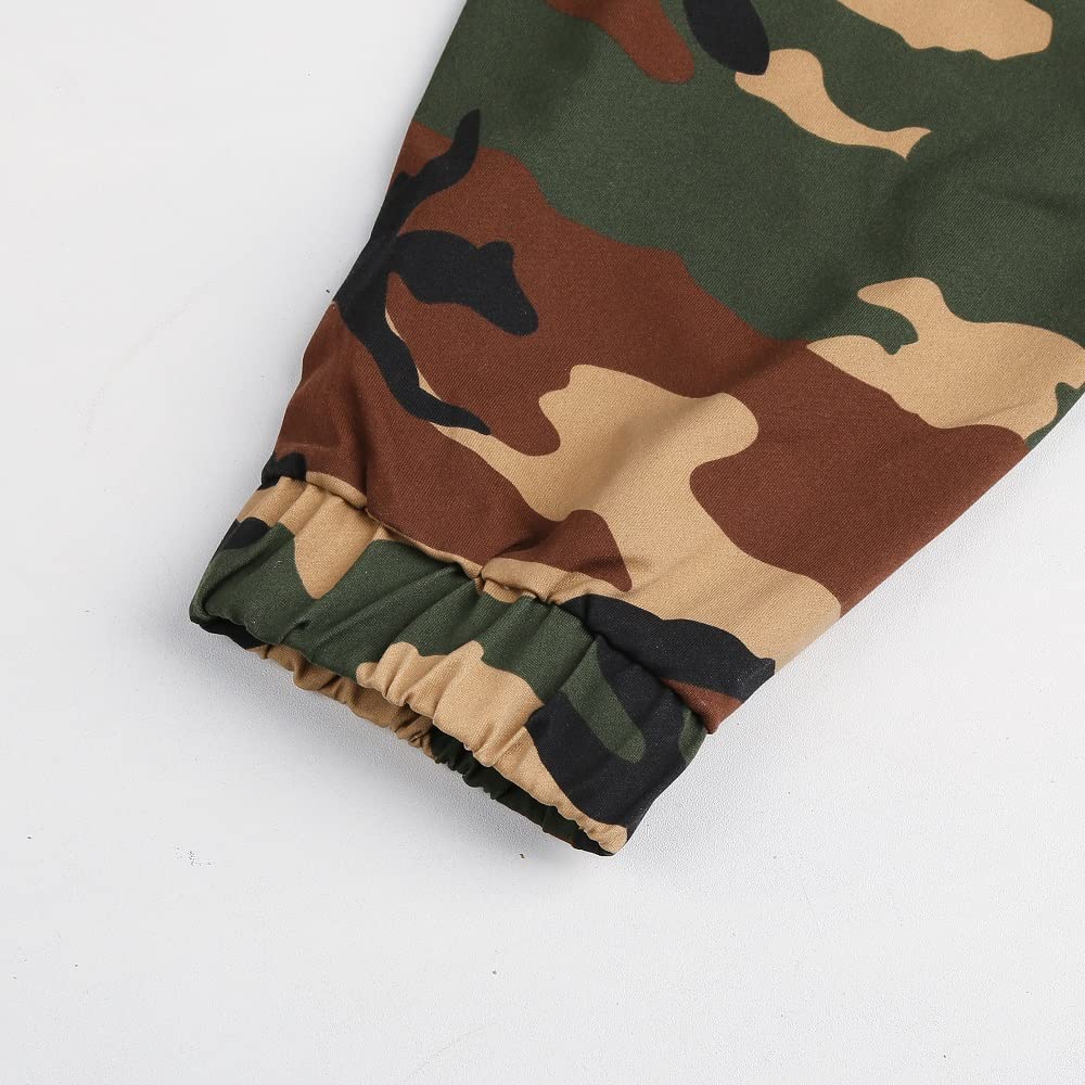 Colorful House Men Camo Cargo Jogger Sweatpants Casual Drawstring Camouflage Cargo Work Pants with Pockets