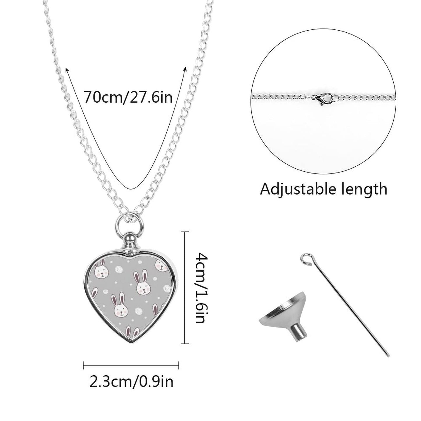 Oyihfvs Pet Urn Necklace Pendant Jewelry, Keepsake Memorial Necklace for Men Women Gift, Alloy Dog Necklace Keychain Tag