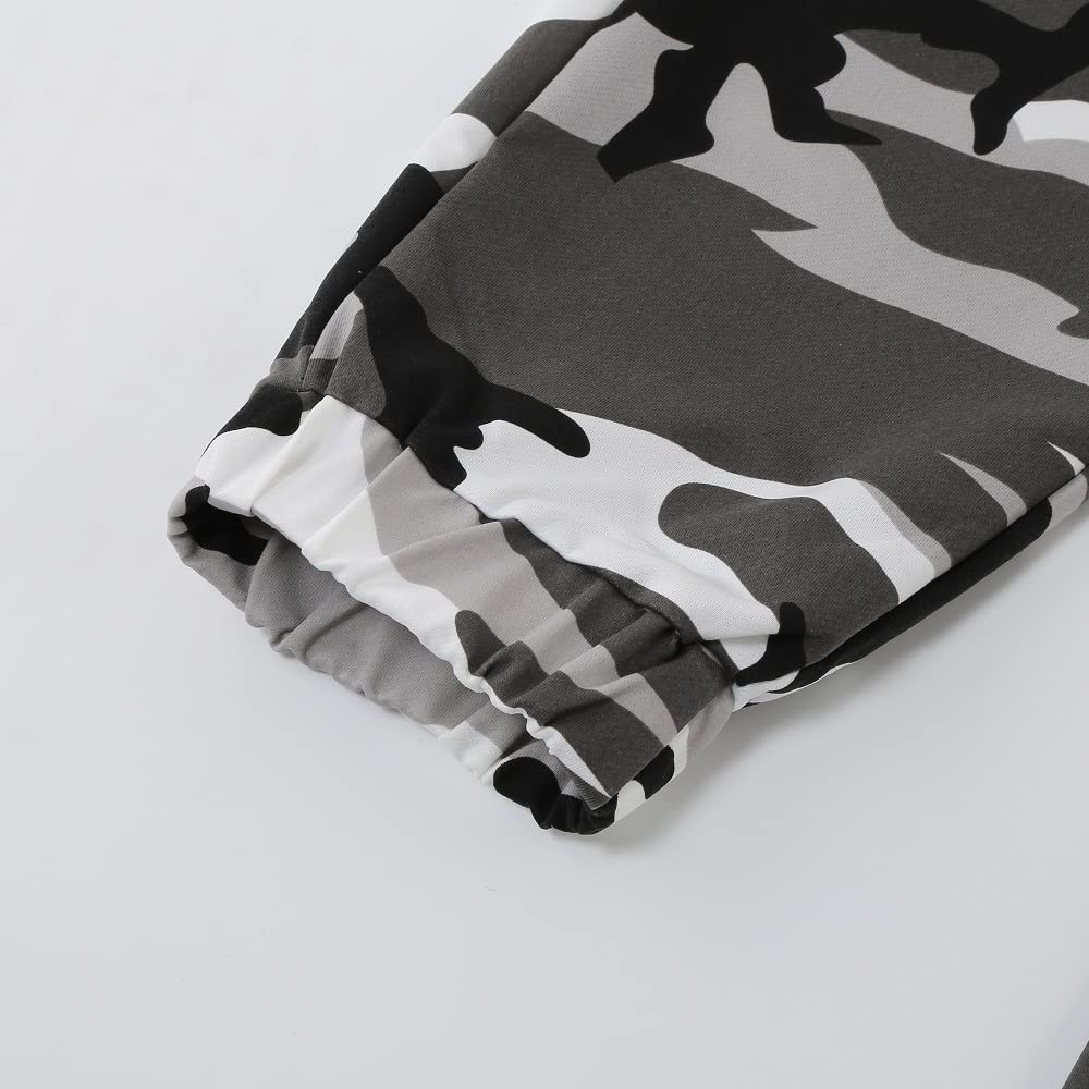 Colorful House Men Camo Cargo Jogger Sweatpants Casual Drawstring Camouflage Cargo Work Pants with Pockets