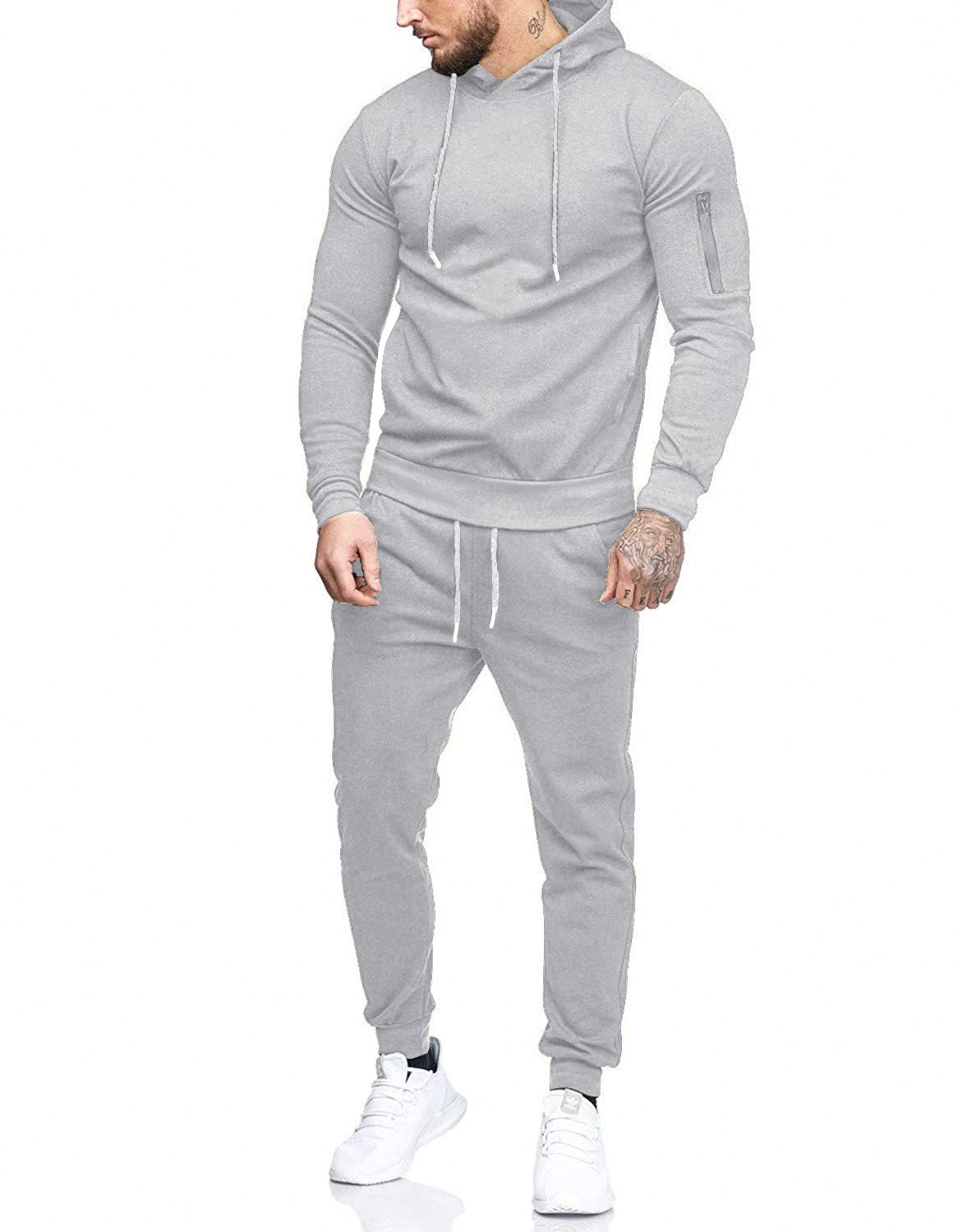 COOFANDY Men's Tracksuit 2 Piece Hooded Athletic Sweatsuits Casual Running Jogging Sport Suit Sets